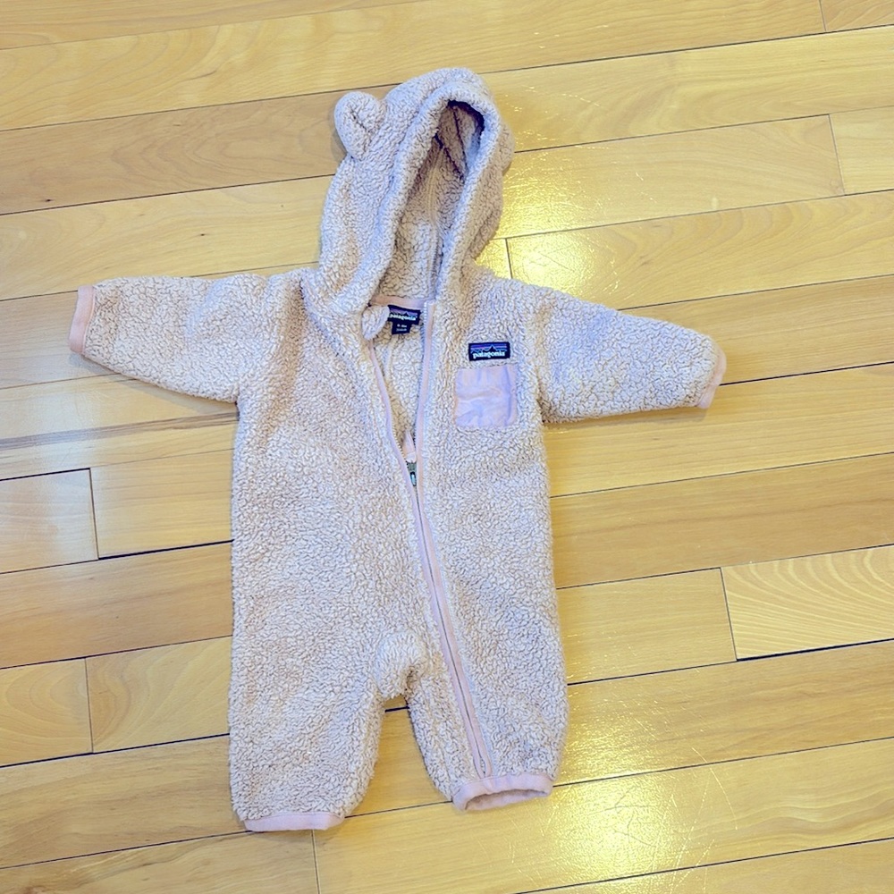 Patagonia Baby Furry Friends Fleece Bunting, 0-3 months